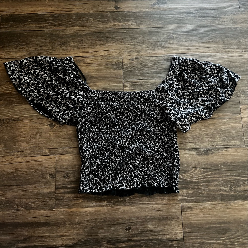 Smock Black and White Women's Top
